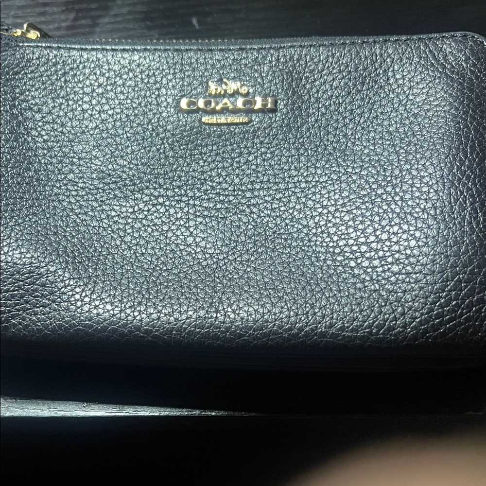 Coach Black Leather Wristlet